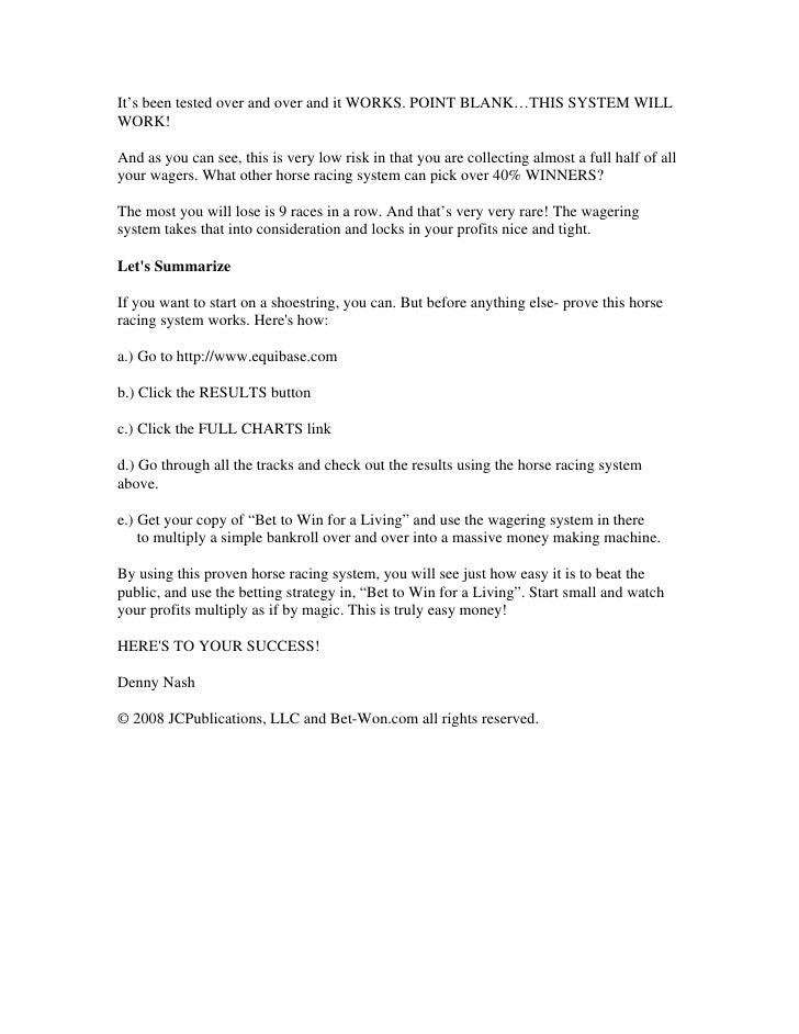 Low Risk Betting System Low Risk Betting System