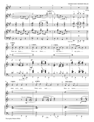 ###
                                                                                                      —19—                                                    THOROUGHLY MODERN MILLIE

                                                                                                                                                                                                                 b
 13


 &
                                                                  14                                                    15                                         16




                                                                                                             > 3                                                          >          >j        >            (To 19)

                                                                                                           nœ œ bœ
          ### w                                                           ˙.
                                                                                nœ. #œ œ                   nœ                    w nœ
                                                                                                                                      . nœ
                                                                                                                                                                          œ. bœ             œ nœ
                                                                                                                                                                                                                 b
 &                       ˙               œ. #œnœ. œ                      nœ. bœ                              J
                                                                                                             . ‰
                                                                                                                                           œ. œ œ                       nœ. œ               œ bœ
                                                                                                                                 Œ                J ‰                                J
                                                                                                                                                  .                       >          >           >
                             .                   -                       .                - œ                ^                      .        -.                                     >            >
   ### Œ n œ
           œ          œ.                                               n œ ...
                                                                         œ                œ œ
                                                                                          œ               bn œ
                                                                                                             œ
                                                                                                             œ                      œ         œ                          >
                                                                                                                                                                        n œ ... # bn œ
                                                                                                                                                                          œ          œ      œ n nœ
                                                                                                                                                                                            œ bœ
 &         œ
           œ       ‰ œ ..
                      œ
                      œ.
                                                                       bœ
                                                                       nœ.
                                                                                          œ œ
                                                                                          œ œ                œ                   Œ nœ
                                                                                                                                    œ
                                                                                                                                    œ      ‰ œ ..
                                                                                                                                              œ
                                                                                                                                              œ.
                                                                                                                                                                        bœ           œ      œ œ                  b
                                                                                          J                                                                             bœ. nœ              œ           œ
                                                                                                                                                                                     J
   # # # Œ > .. n œ > œ .
           œ
           œ œ œ œ      œ                                                n > .. b œ > œ . > ‰
                                                                           œ
                                                                           œ          œ
                                                                                      œ    œ
                                                                                           œ                                       œ ..    œ
                                                                                                                                 Œ œ nœ œ. œ œ ‰                                                                 b
 &                  .                                                              œ.     œJ                                                 J
       .
 ? ### œ Œ                                                                .                                ^
                                         œ           Œ                   bœ           Œ      bœ            œ                     œ Œ            œ         Œ                                                      b
                                         .                                                    .                                                                             bœ.           œ œ bœ
                                                                                                                                                              Tuba, Bass                  J
    F
               3 MEN:
     19


 &b œ œ                               œ œ                     Œ            œ œ               œ œ Œ                           œ œ œ œ                      Œ             œ œ               œ œ Œ
                                                                  20     6 MEN:                                        21    3 MEN:                             22   6 MEN:

    J                                 J                                    J                 J
                 There are           those                               There are        those...                           I      sup- pose                           I     sup - pose...
                     w                                                     w                                                 w
                                                                                                                             w                                          w
                                                                                                                                                                        w
                     w                                                     w
 &b
              Vlns




                     f               F                                     .
                                                                           œ            >
                                                                                        œ             œ                                                               .    > œ
                                     j                                     œ
                                                                           œ
                                                                           œ            œ
                                                                                        œ
                                                                                        œ             œ
                                                                                                      œ Œ
                                                                                                      œ                             j                                œœ ‰ œœ œœ Œ
                                                                                                                                                                      œ
                                                                                                                                                                      œ    œ œ
                                                                                                                                                                           œ
 & b nn œ
        œ                        ‰ #œ œ
                                    œ œ                       Œ                       ‰ J                                    œœ ‰ œ              œ        Œ
        œ                           œ œ
                                                                                        >j
                                                                                                                             œ
                                                                                                                             œ    #œ
                                                                                                                                   œ
                                                                                                                                   œ             œ
                                                                                                                                                 œ
                                                                                                                                                 œ                         J
                                                                F.                                                                                                    .    >j
                                                                 œ                      œ             œ                                                               œœ
                     nœ          ‰ b œj œ                     Œ
                                                                 œ
                                                                 œ
                                                                 œ                      œ
                                                                                      ‰ œ
                                                                                        œ             œ
                                                                                                      œ Œ
                                                                                                      œ                           j
                                                                                                                             œ ‰ œ œ                      Œ           œ ‰ œœ œœ Œ
                                                                                                                                                                      œ    œ œ
                                                                                                                                                                           œ œ
                                                                  Soli

 ?
          b                                      nœ                                                                                                œ
                     Ó                       ‰ J nœ                        Œ          œ               Œ        œ             Ó                   ‰ J œ                  Œ         œ                 Œ       œ
                                             P
                                                    .                                 .                        .                                     .                            .                         .
                                                                                   j                       j
                                      Bari Sax soli



                                                                                  œ œ                                                                  j                     j
 &b                                                       Œ                                                                           Œ
23              3 MEN:                                                            6 MEN:

                     œ           œ           œ                                                            œ        œ
                                                                                                                                                       TWO MEN:

                                                                                                                                                      œ œ                   œ ˙
                                                                          24                                                                    25




                think        we're      mad.                                     Think we're          mad...                                         Heav - en          knows
                     w                                                            w
                                                                                                                                                     bw
 &b
                     w                                                            w                                                                   w

                                                                                                               j
                                                      œ.                                       œ.                            œ ..                                                           b œ ...         #œ
 &b                  Ó                       Œ        œ .. # # œ                  œ                        #œ œ              œ                        Ó                               Œ       œ
                                                                                                                                                                                              œ              œ
                                             Clars soli

                                                      œ        œ
                                                               œ                  œ
                                                                                  œ            œ ..
                                                                                               œ           #œ œ
                                                                                                            œ œ              œ.                                                                              œ
                                                      P                                                                                                                                     f
 &b                  ww
                     w
                     w
                                                                                  ww
                                                                                  w
                                                                                  w
                                                                                                                                                       w
                                                                                                                                                     b ww
                                                                                                                                                       w
 ?                   w                                                            w                                                                    w
          b          w                                                            w                                          œ
                                                                                                                             J
                                                                                                                                                       w
                     Ó                       Œ            œ                       Œ            œ                   ‰                  œ               Ó                               Œ         œ
Thoroughly Modern Millie                                  .                                           - 19 -                          .                                                         .
 
