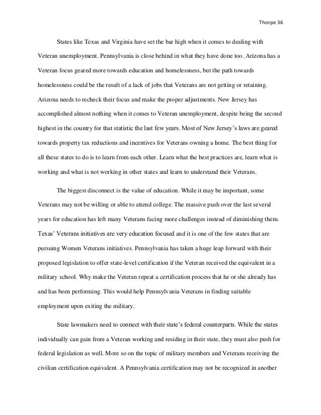 what is a veteran essay