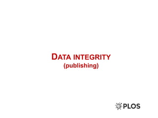 DATA INTEGRITY
(publishing)
 