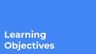 Learning
Objectives
 