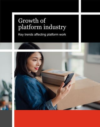 PwC Financial Freedom for platform workers and the self-employed | 10
PwC
Growth of
platform industry
Key trends affecting platform work
 