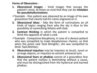 Obsessions Picture Example Thought disorders 1 dr. arpit | PPTX