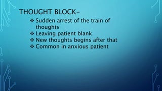 Thought disorders22.pptx disorder of thoughts | PPTX