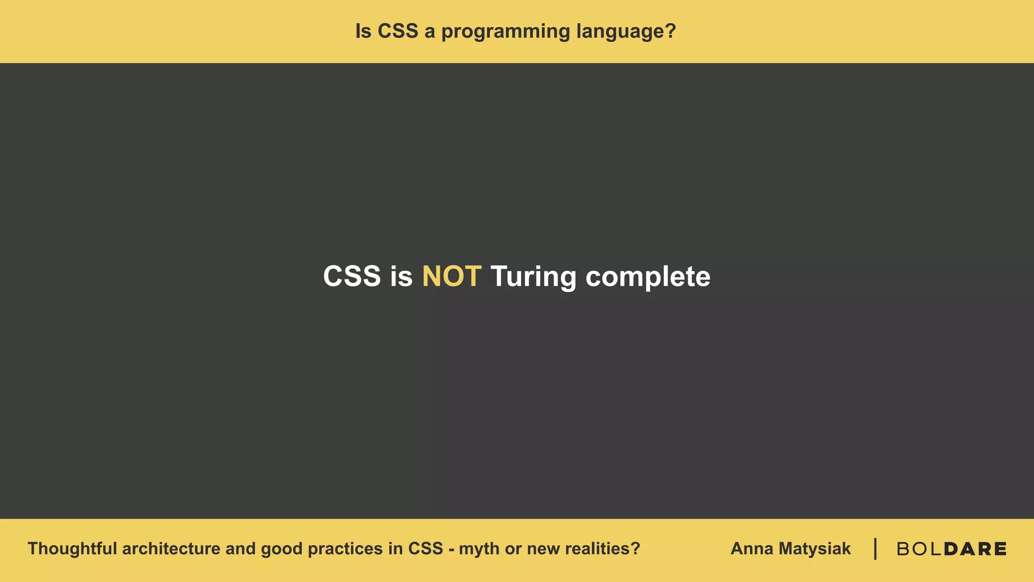 Thoughtful architecture and good practices in CSS - myth or new reali…