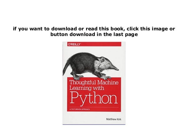 thoughtful machine learning with python