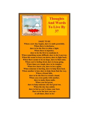 Thoughts and Words to Live By 37