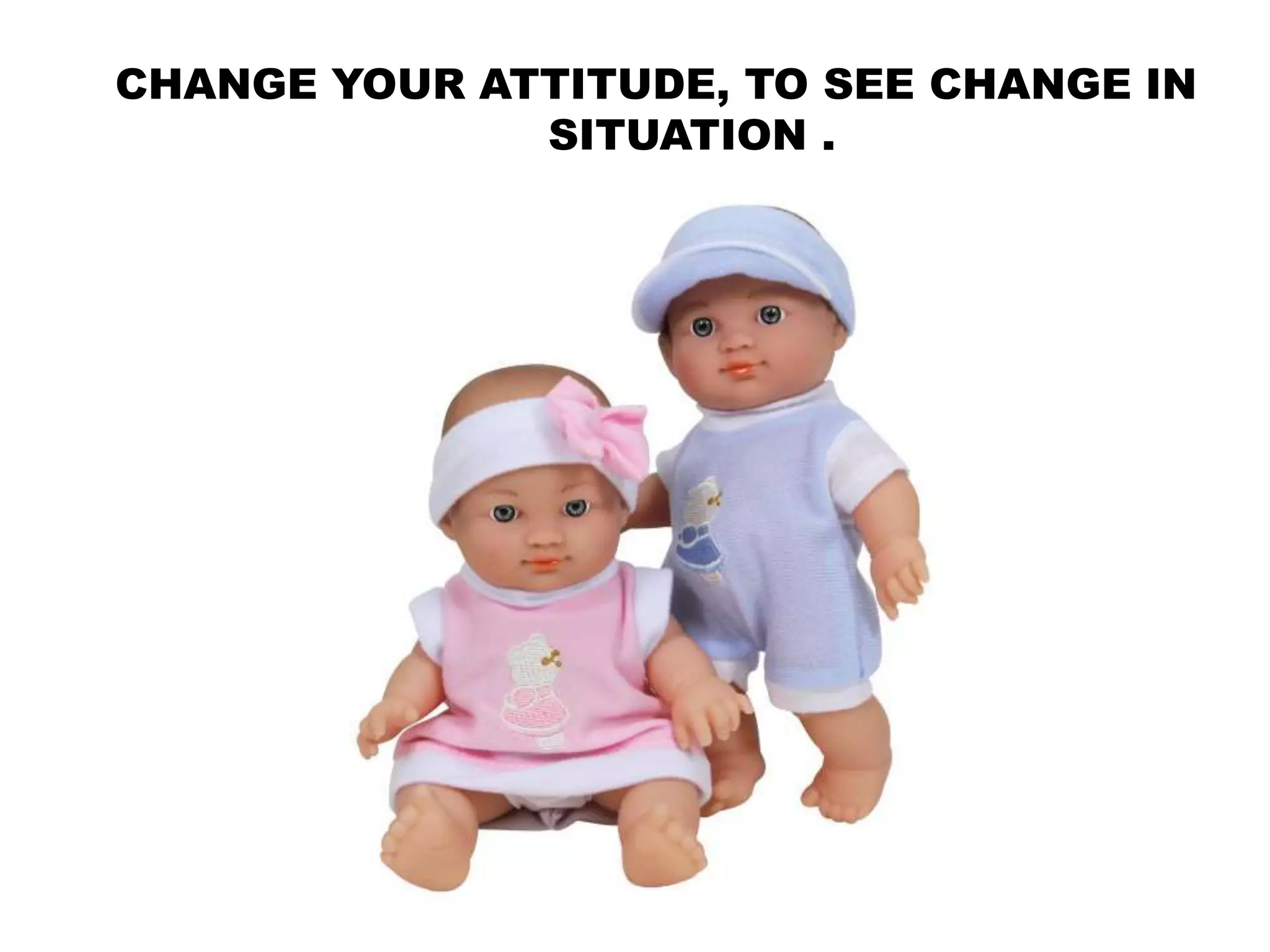 CHANGE YOUR ATTITUDE, TO SEE CHANGE IN
SITUATION .
 