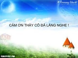CẢM ƠN THẦY CÔ ĐÃ LẮNG NGHE ! 10/04/11 