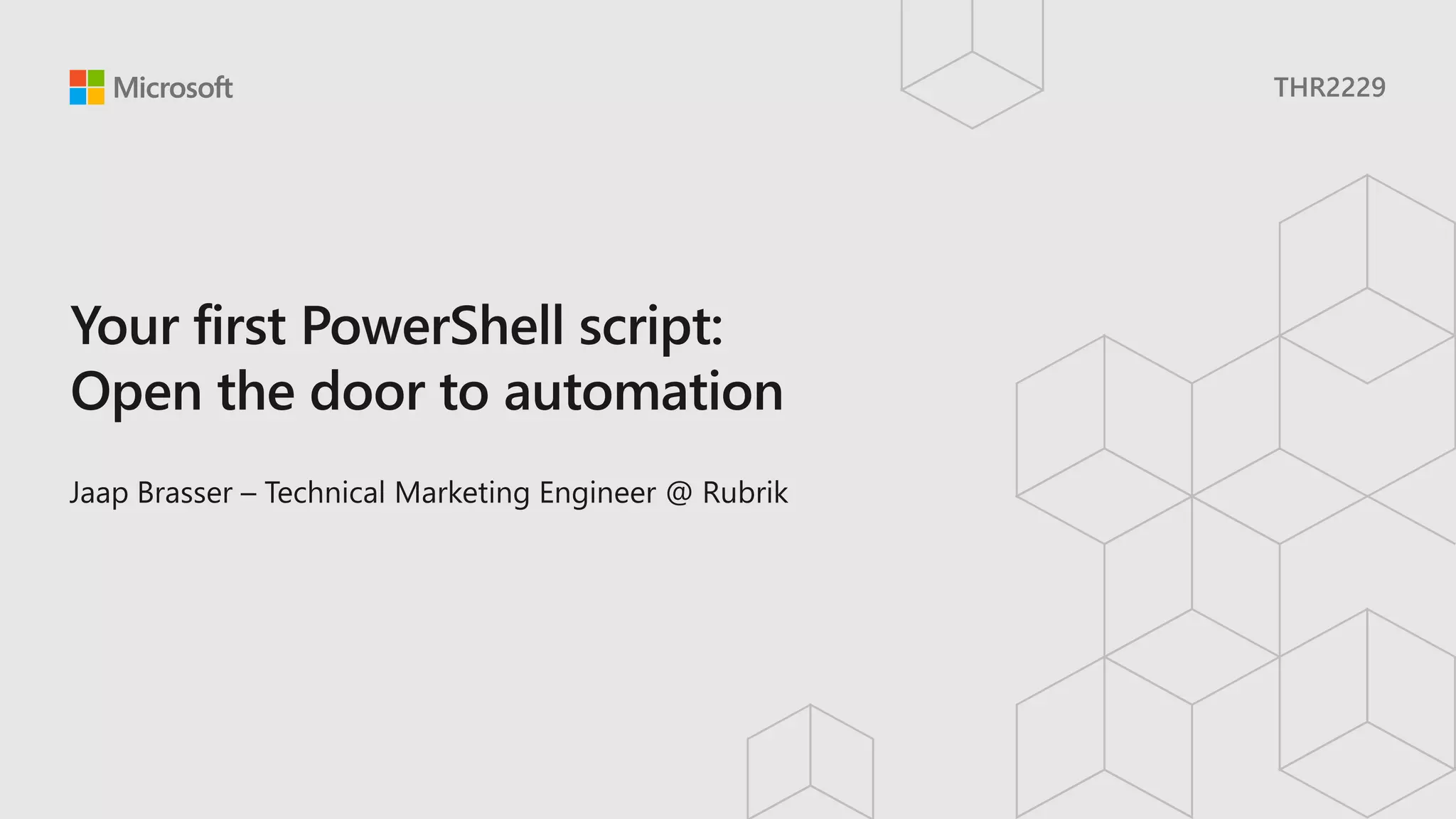 Your first PowerShell script: Open the door to automation | PPT
