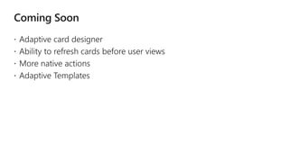Interactive emails in Outlook with Adaptive Cards