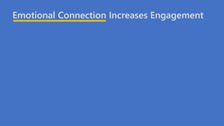 Emotional Connection Increases Engagement
 