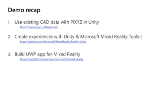 Develop Industrial Mixed Reality Applications With Unity Ppt Develop Industrial Mixed Reality Applications With Unity Ppt