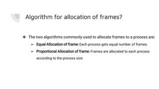 Allocation of Frames & Thrashing | PPTX | Operating Systems | Computer ...