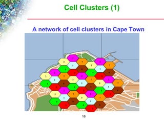 Cell Clusters (1) 
A network of cell clusters in Cape Town 
7 
2 
16 
2 
1 
5 
6 
4 
3 
1 
5 
7 
6 
4 
3 
2 
1 
5 
7 
6 
4 
3 
2 
1 
5 
7 
6 
4 
3 
2 
1 
5 
7 
6 
4 
7 
2 
7 
1 3 
5 
6 
4 
2 
1 
3 
5 
6 
4 
3 
 