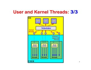 User and Kernel Threads: 3/3




                               7
 