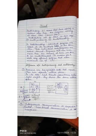 AN INTRODUCTION OF THREAD FOR JAVA COURSE | PDF