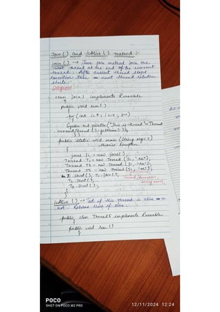 AN INTRODUCTION OF THREAD FOR JAVA COURSE | PDF