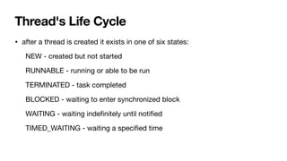 Understanding Thread Concurrency and Lifecycle in Java Programming | PDF