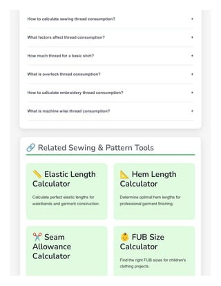 Stitching Thread Calculation Thread Consumption Calculator: Your Complete Guide to Accurate Sewing ...