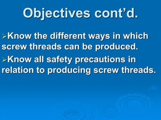 Thread cutting presentation | PPTX