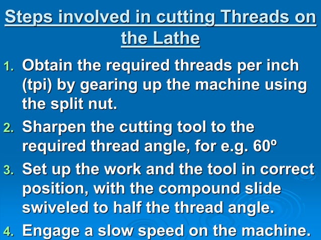 Thread cutting presentation | PPT