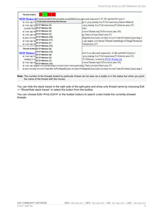 Thread dump | PDF