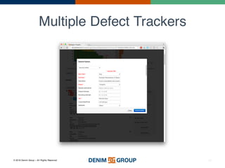 © 2016 Denim Group – All Rights Reserved
Multiple Defect Trackers
33
 