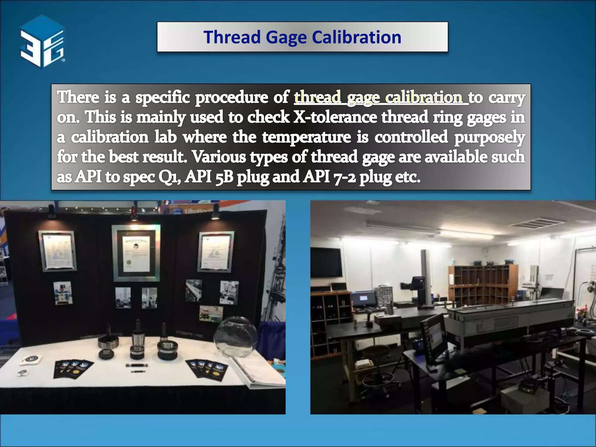 Thread gage calibration PPT