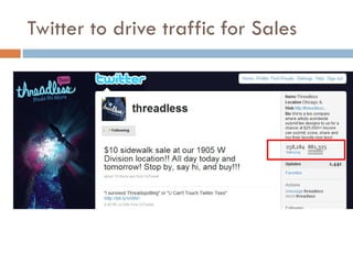 Twitter to drive traffic for Sales 
