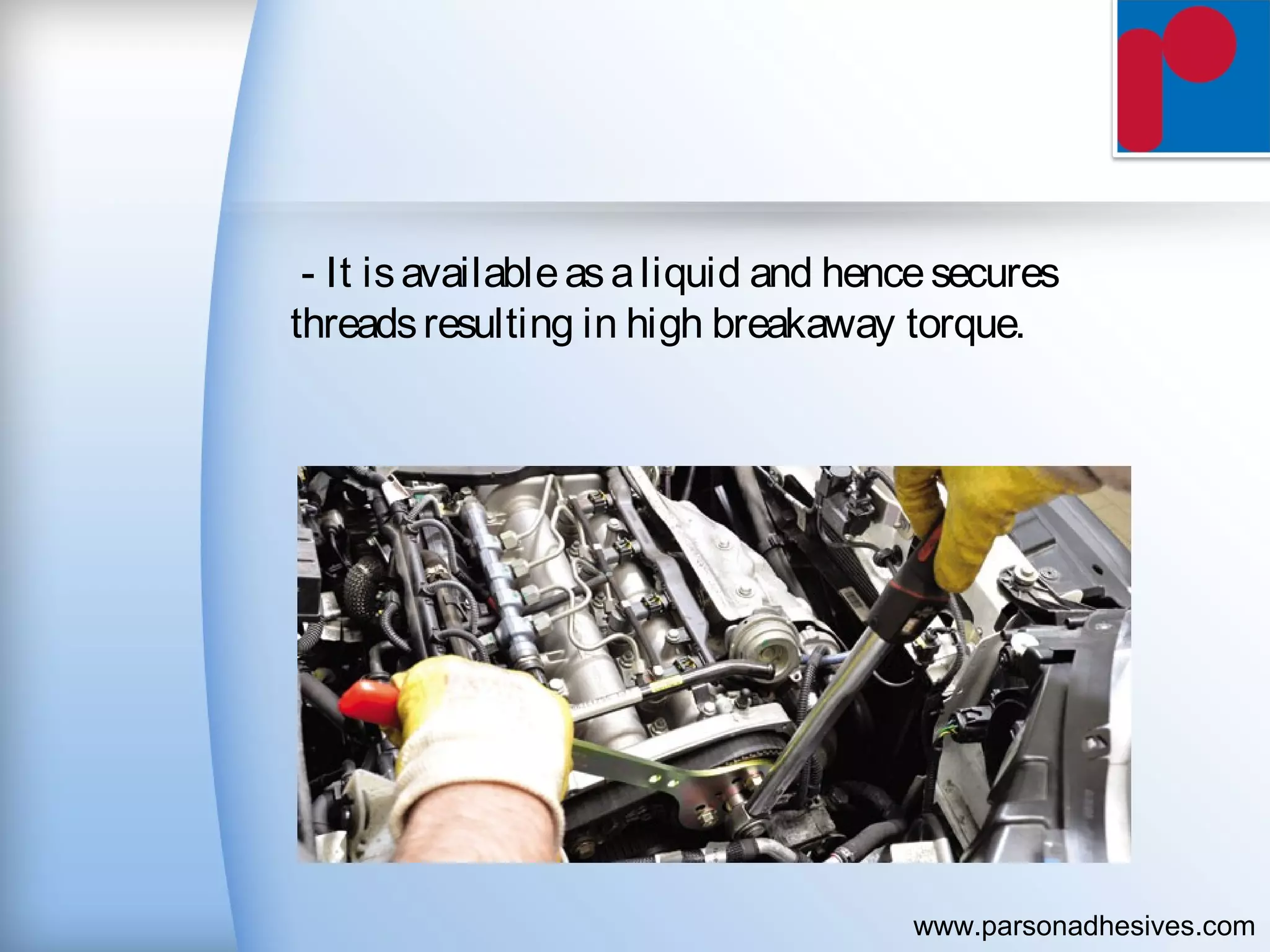 Threadlocker For Screw And Bolts Parson Adhesives