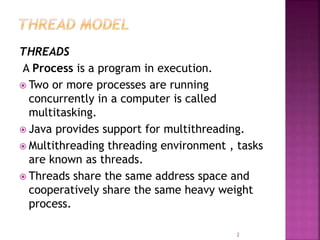Thread model in java | PPT