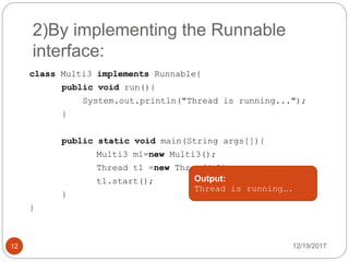 Thread&multithread | PPTX