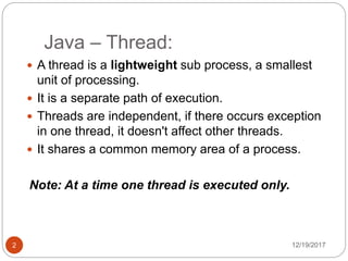 Thread&multithread | PPTX