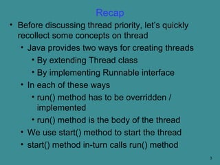 Thread priorities35 | PPT