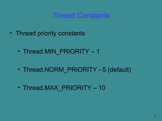 Thread priorities35 | PPT