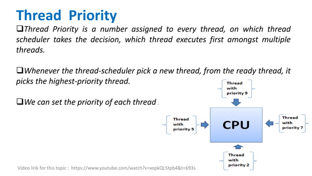 Thread priority in java | PPTX