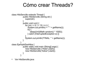 Threads en java | PPT