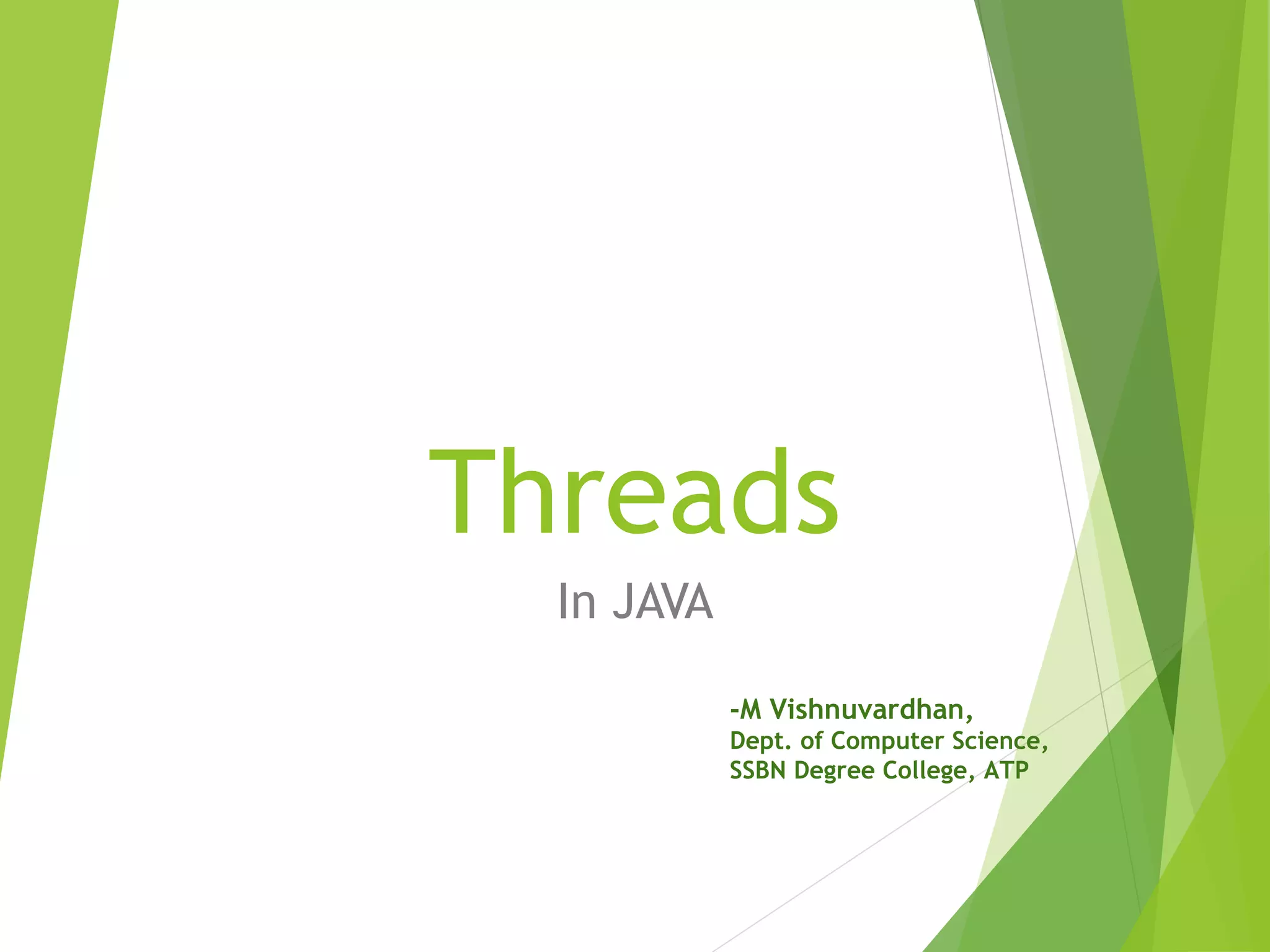 Java Threads | PPT