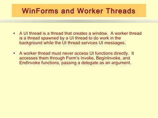 Threads c sharp | PPT