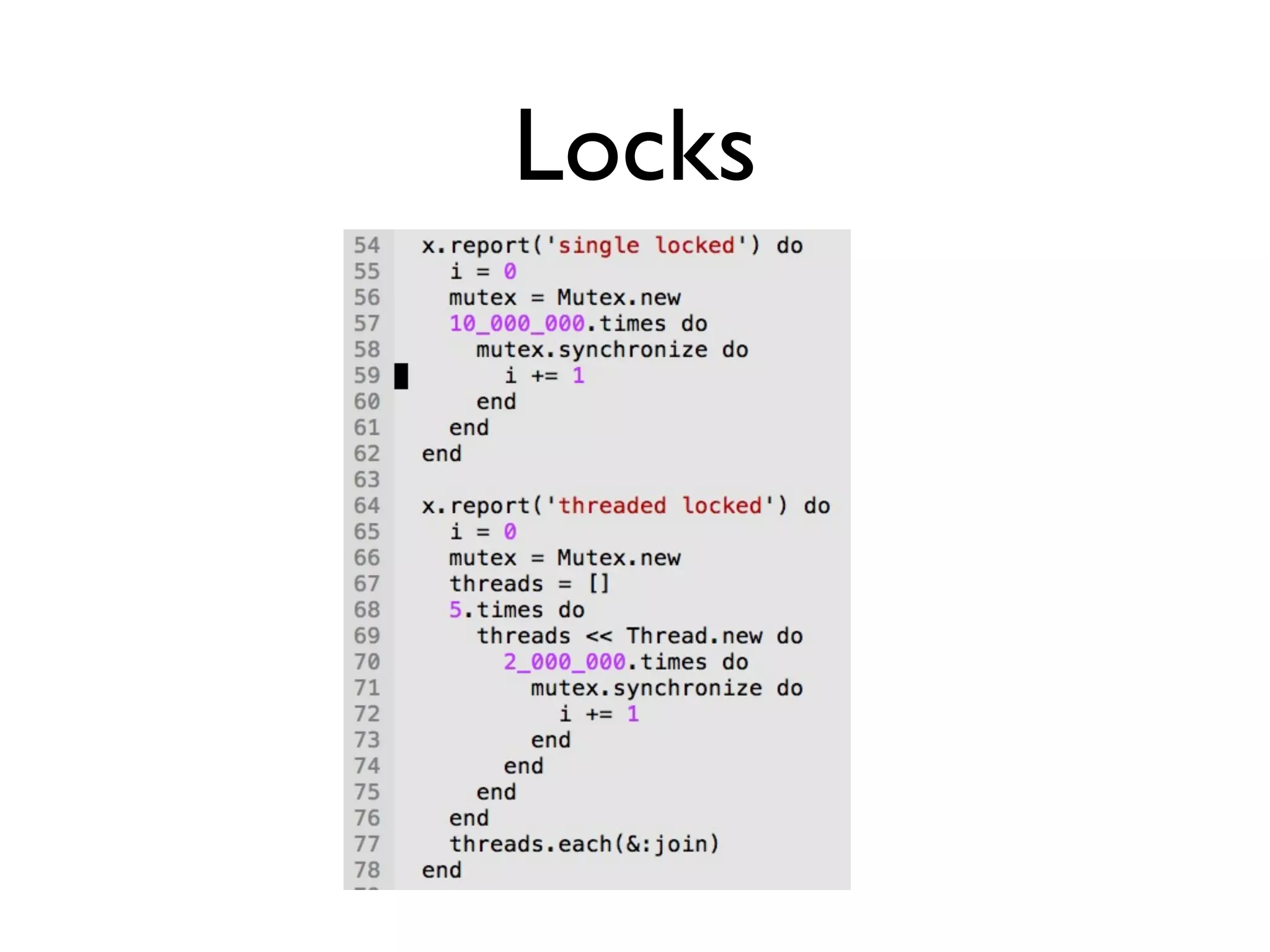 Locks
 