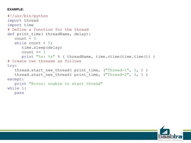 Threads in python | ODP
