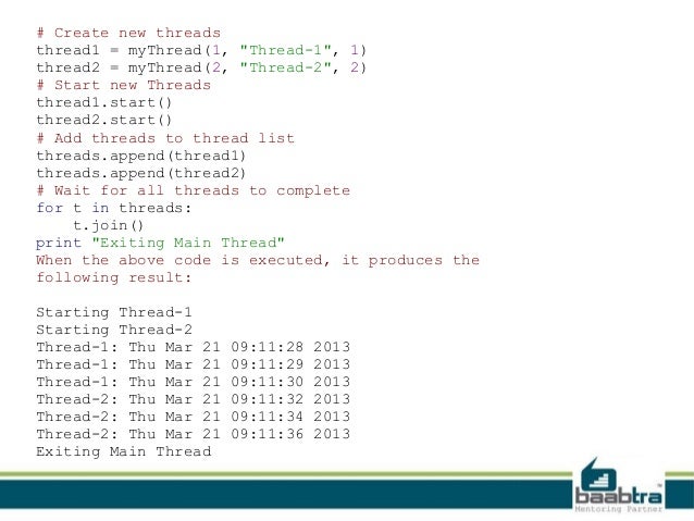 Threads in python