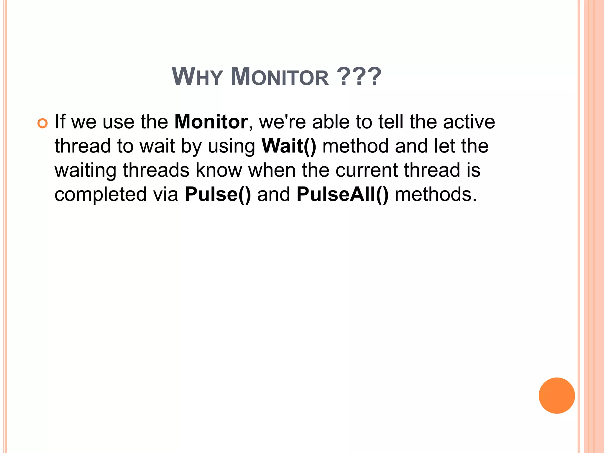 C# Thread synchronization | PPTX