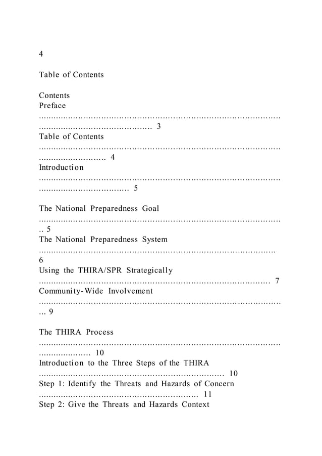 Threat and Hazard Identificationand Risk Assessment (THIRA)