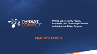 © 2016 ThreatConnect, Inc. All Rights Reserved | All material confidential and proprietary
Uniting Cybersecurity People,
Processes, and Technologies Behind
an Intelligence-Driven Defense
FRAGMENTATION
 