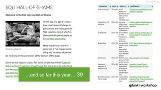 ©	2017	SPLUNK	INC.
…and so far this year… 39
 