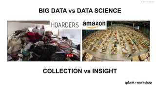 ©	2017	SPLUNK	INC.
BIG DATA vs DATA SCIENCE
COLLECTION vs INSIGHT
 