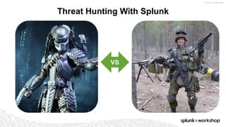 © 2017 SPLUNK INC.
Threat Hunting With Splunk
VS
 