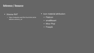 Reference/Resource
◂ Icon material attribution:
◂ Flaticon
◂ smalllikeart
◂ Nhor Phai
◂ Freepik
◂ Xtreme RAT
◂ https://mal...